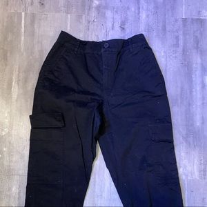 garage black cargo jogger pants